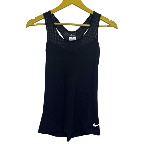 Nike Pro Hypercool Tank Top Size XS Black Mesh Base Layer Competition Racerback - Picture 2 of 12